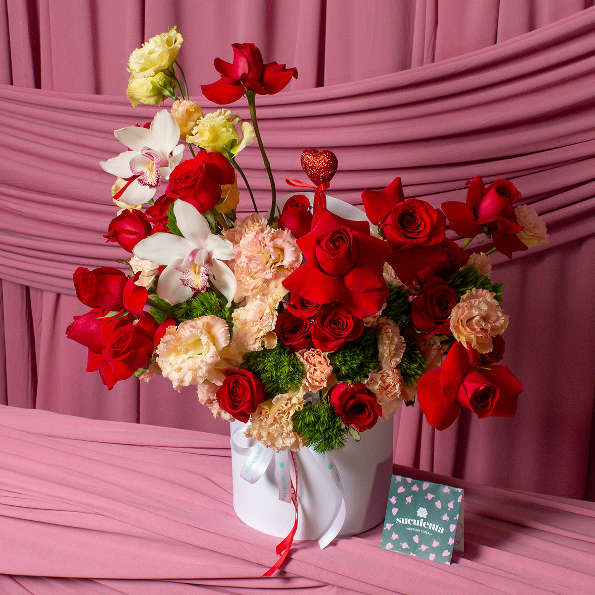 Flowerbox 24 rosas + flores finas